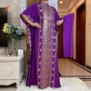 Vêtements ethniques Mode Abaya Africain Dubaï Turquie Dresse avec écharpe Tissu de haute qualité Broderie Longue Lady Vêtements 230322