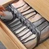 Boîtes de rangement pliables sous-vêtements Bra Panty chaussettes Organisateur Box Dather Closet Craqueurs Organisateurs Sacs de diviseur en mailles en nylon