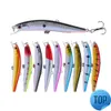 1 PCS/LOTE PESCA LURA 3D OLHOS FLUING FLOING MINNOW ARITIFICIAL LASER WOBBLERS 9.5cm 8G Isca de manivela de plástico duro Tackle Pesca