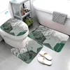 Carpets 3PCS Set Toilet Cushion Floor Mat Marble Printed Absorbing Door Non-Slip Bath Rugs U-Type Carpet Seat Cover