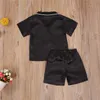 Pyjamas bébé garçon noir satin soie pyjama ensembles vêtements de nuit à manches longues haut pantalon 17Y enfant en bas âge enfants enfants été automne chemise de nuit décontractée 230322