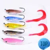 5 st 15g10 cm mjuk bete jig wobbler fiske lockar japan skugga simfisk betar konstgjorda bete jig huvud flugfiske kiselgummi gummi