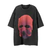 T-shirt da uomo oversize da uomo 3D stampato estate manica corta gotico vintage anime cotone lavato punk hip hop streetwear top magliette