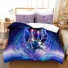 Set di biancheria da letto 3D Ariete Consolatore Cartoon Dreamy Twelve Constellation Copripiumino Copripiumino Biancheria da letto per bambini e federa 2/3PCS