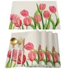 Mesa Runner Spring Tulip Páscoa Mãe Mãe Festival de Minúsculo de Matival Decoração de Casa Decoração de Cozinha Mesa de jantar Runner Coffee Party Toleta de mesa 230322