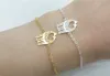 30 stks goud zilver schattig hart liefhebbende giraffen armbanden eenvoudige mooie tweeling giraf herten armband dier sieraden voor koppels