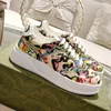 Top Dicke Sohle Freizeitschuhe Hochwertige Designer Damen Luxus Leder Graffiti Print Wasserdichte Plattform Laufschuh Sneakers