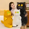 Hot 1pc 45cm/65cm Cute Big Eyes Cats Plushie Toy Stuffed Animals Yellow White Black Throw Pillow Baby Kids Cartoon Gifts