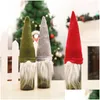 Christmas Decorations Dhs Ship Gift Bag Santa Claus Wine Glass Bottle Set Champagne Decoration Fy7175 Drop Delivery Home Garden Fest Dhi8D