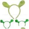 Autre maison jardin Halloween Moq50pcs cerceau de cheveux Shrek épingle à cheveux oreilles bandeau tête cercle fête costume article Masquera Dhf73