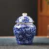 Vases Ancient Chinese Style Creative Porcelain Ginger Jar Decorative Ceramic Flower Vase Table Centerpiece Floral Arrangement For Cafe