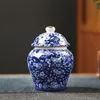 VASES古代中国スタイルのクリエイティブ磁器ジンジャージャー装飾セラミックフラワーベーステーブルカフェ用の花のアレンジメント