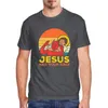 Tute da uomo 100 cotone TOP Jesus Has Your Back Jiu Jitsu Retro Christian Men TShirt T-shirt oversize di alta qualità Mens streetwear 230322