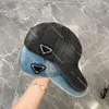 Bunden färgad denim baseball caps casquette hattar för män kvinnor designer snapback