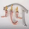 Bathroom Sink Faucets Antique Red Copper Brass Deck Mounted Dual Handles Widespread 3 Holes Basin Faucet Mixer Water Taps Mrg082
