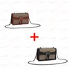 Sac à bandoulière de styliste, 2 pièces, sangle en chaîne, portefeuille Portable à plusieurs niveaux, sacs pour téléphone Portable, sac de maquillage de luxe, fente de changement