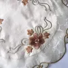 Table Napkin 6 Pcs Round Embroidery Lace Placemat Home Non-slip Heat Insulation Furniture Decoration Cup Mats