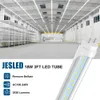 T8 3ft LED 튜브 전구, 18W 6000K 냉각 흰색, 36 인치 LED 교체, 밸러스트 제거, 듀얼 엔드 구동, 명확한, 3 발 저장 지역 농장