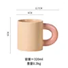 Mugs 320ml Candy Color Ceramic Coffee Cups Water Milk Tea Cup Thicken Handle Heat Insulation Office Drinkware Christmas Gifts