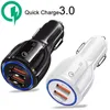 Stuks Quick Lading SigarettenaanstekerアダプターQC 3.0デュアルUSBポートスネルOpladen Autolader Accessoires Voor Telefoon DVR mp3