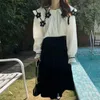 Bluzki damskie Chic White Doll Shirt Women Spring Office Tops Lose 3D Flower Bluzka Camisas Blusas de Mujer Casual