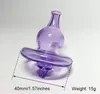 Semi-transparent Glass UFO Carb Cap Bubble Dome For Quartz Banger Nails Glass Water Pipes Dab Oil Rigs Glass Bong 4 Colors