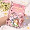 80 folhas de folhetos impressos de carteira de cartoon notebook removível Nota de aniversário do ensino médio