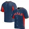 Maillot de baseball personnalisé de l'équipe japonaise 2024 Yu Darvish Seiya Suzuki Yoshinobu Yamamoto Kensuke Kondo Ukyo Shuto Lars Nootbaar Masataka Yoshida Tetsuto Yamada Maillots