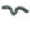 Flores decorativas Flocking PVC Christmas Rattan 1,8m com luzes Garland Diy El Decoration