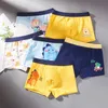 Panties 4pcsLot Boys Boxer Briefs Kids Cotton Underwear Baby Boy Underpants Teenager Cartoon Print Soft Children 214T 230322