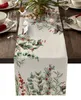 Table Runner Christmas Winter Eucalyptus Table Runners Wedding Centerpiece for Table Home Kitchen Decor Dining Tableware Pads Table Mats 230322