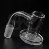 Solda completa jateada quartzo charmer banger fumaça chanfrada borda grade inferior para dab rig tubos de água de vidro bong234q