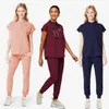 2023 styl kobiety peeling topy pant mężczyźni mundur medyczny chirurgia Scrubs koszula z krótkim rękawem mundur pielęgniarski Pet grey's anatomy Doctor odzież robocza