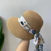 Cappelli a tesa larga 202306-2509362 Summer Drop Rural Rainforest Flowers Tessitura Carta Erba Lady Holiday Sun Hat Women Leisure Cap