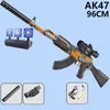 Gun Toys Gel Blaster Gun AK47 Automatic Hydro Gel Gun 96CM Rifle Electric Manual 2 Modes For Children Shooting Game Adults CS Fighting