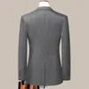 Mäns kostymer blazers boutique 5xl blazer byxor mäns kostym mode affärer italiensk stil gentleman casual bröllopsklänning formell 2-stycke set 230322