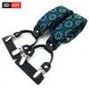 الحمالات الخضراء y-back polka dot blue braces cotton men belt straps for men pants spants accessories a072