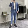 Męskie garnitury Blazers Męska kurtka marynarz z spodniego formalne Slim Fit Prace biznesowe ślubne scena smokingowa moda sukienka społeczna Suib 230322