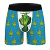 Mutande Divertenti cartoni animati stampati Boxer Natale Babbo Natale Festival Costume Intimo Boxer Uomo