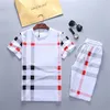 Mens Designers Tracksuit Set Running Fashion Men Tracksuits Plaid Printing And Pattern Embroidery Clothing Track Kit Casual Sports Short 404