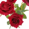 아름다운 실크 인공 장미 꽃 결혼식 홈 테이블 장식 긴 꽃다발 배열 가짜 식물 발렌타인 데이 선물 꽃 꽃다발