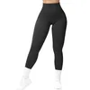 Completo da yoga Leggings a costine Donna Senza cuciture a vita alta Pantaloni push up sexy da palestra Fitness Legging Controllo della pancia Allenamento Collant da corsa 230322