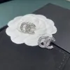 2023 frauen Geometrische Runde Perle Ohrstecker Charme Ohrringe Luxus Designer Marke Brief Kristall Strass Ohrring 18 Karat Vergoldet Frauen Hochzeit Schmuck