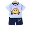 Tshirts Summer Childrens ShortSleeved Suit Cotton Boys Girls Clothing Set Version Of Baby Clothes Tshirt Children clothing 230322