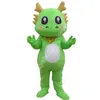Adult size Green Dragon Mascot Costumes Cartoon theme fancy dress High School mascot Ad Apparel
