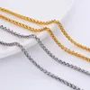 Chains Flower Basket Chain Necklace Women Men Gold Color 3mm 42cm Stainless Steel For Fashion Punk Jewelry Unisex