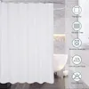 Shower Curtains Inyahome Fabric Shower Curtain Liner White Polyester Fabrics Shower Soap Resistant Waterproof Machine Washable Bath Curtain 230322