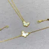 Pendant Necklaces S925 sterling silver sweet butterfly pendant necklace for women luxury clover brand designer short choker bracelets necklace earrings R230322