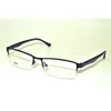 Óculos de sol Retro Reading Glasses Retangular Black Metal Frame Opticalysses para homens Mulheres Ultralight Business 1 1.5 2 2,5 3 3.5 4Sungl