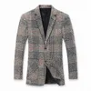 Herrenanzüge Blazer Markenstil Mode Top Klassisch Slim Casual Fit Herrenanzüge Tweedjacke Business Plaid Blazer Mäntel Herrenkleidung 230322